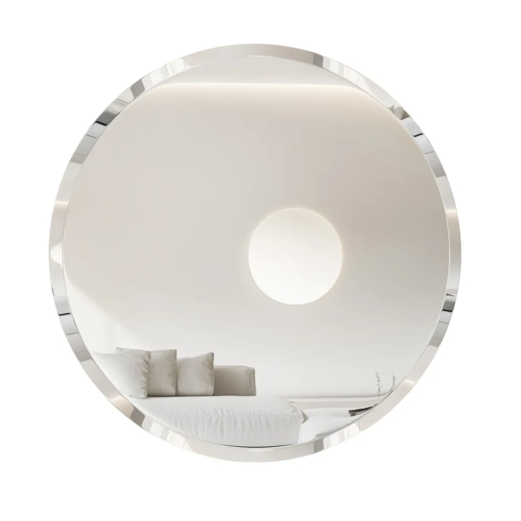 ARTLOGE specchio decorativo specchio rotondo senza cornice, specchio da parete, specchio da corridoio per montaggio a muro, Ø 80cm