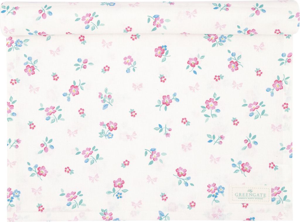 Greengate Athea Tischläufer white 140x45cm