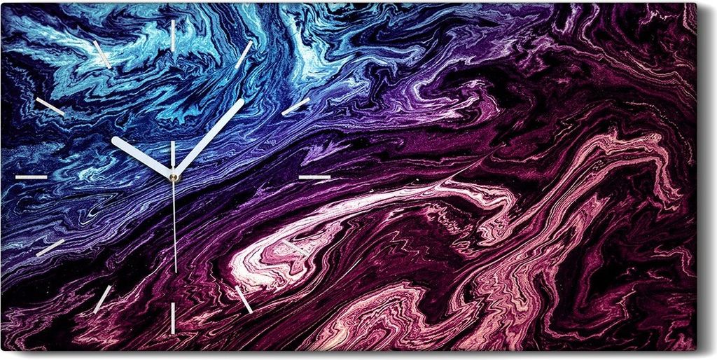 Wandbild Leinwand Bilder mit Uhr Geräuschlos Kunstdruck 60x30 Abstrakte Kunst - weiße Hände