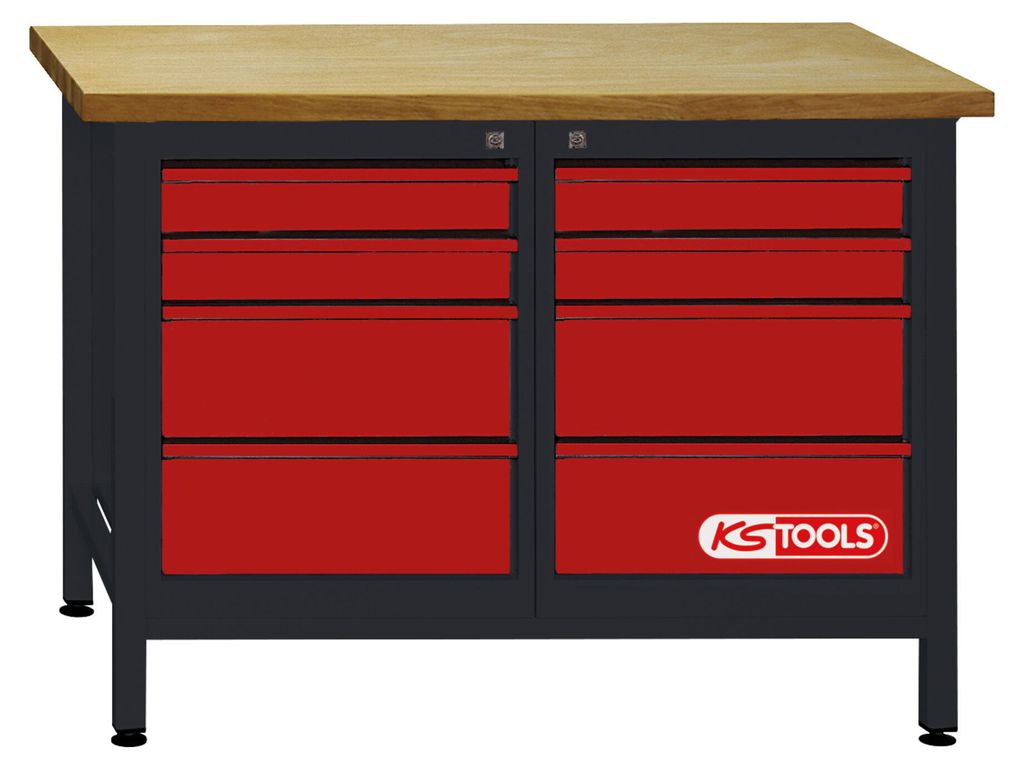 KS TOOLS Werkbank 865.0007 1200,0mm Stahlblech 600mm 113000g