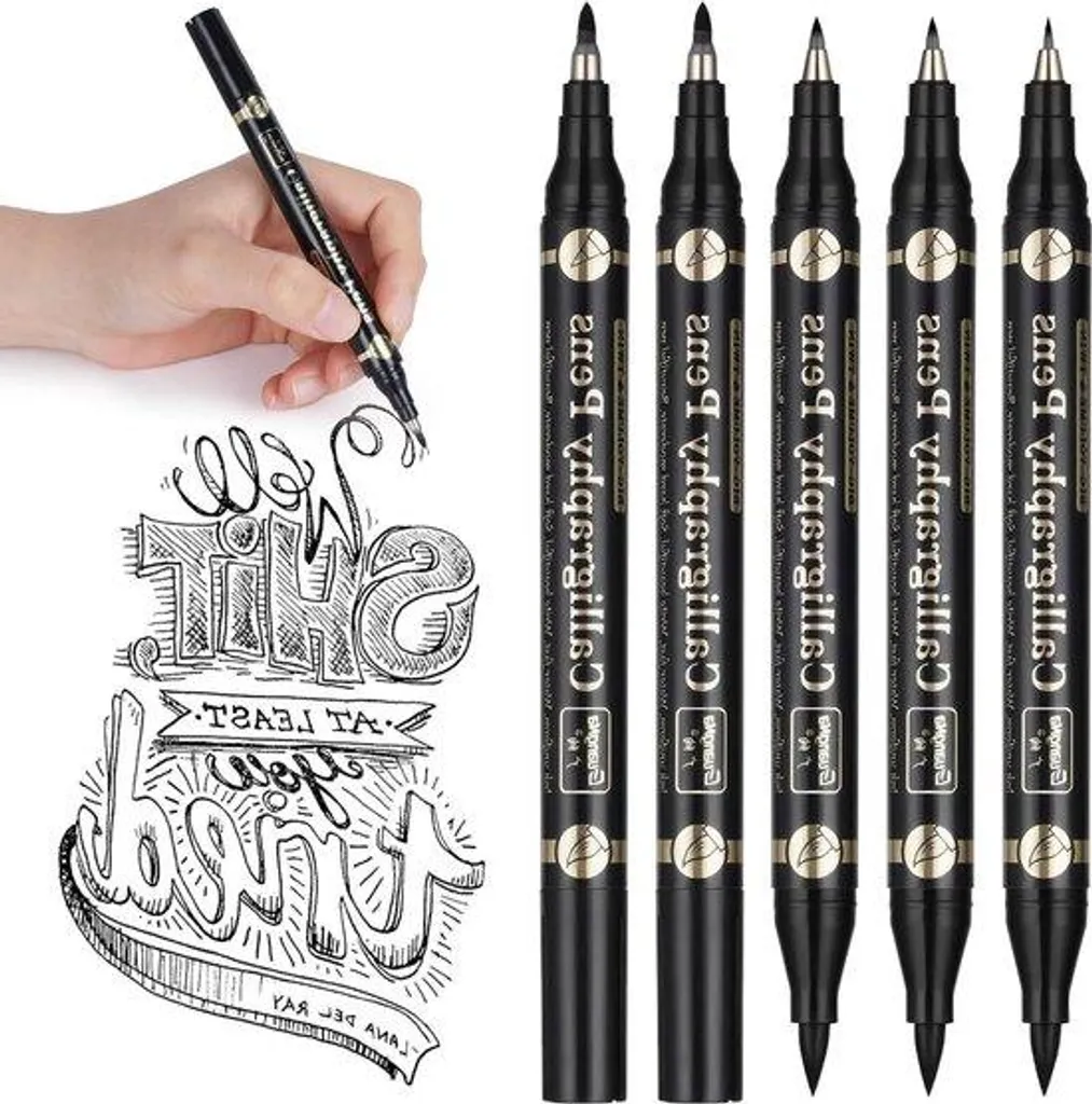 Set de 5 pinceaux noirs débutants pour apprendre le maquillage des yeux