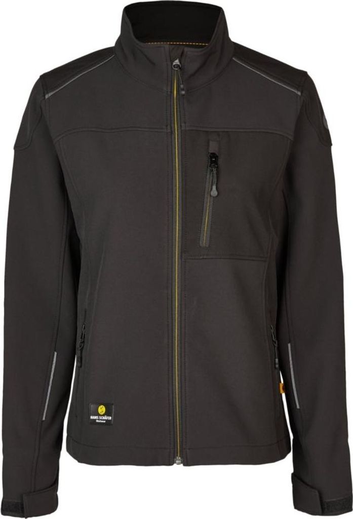 Hans Schäfer Damen-SMART Softshelljacke - Schwarz, Gr. S, 80154D-9050-S