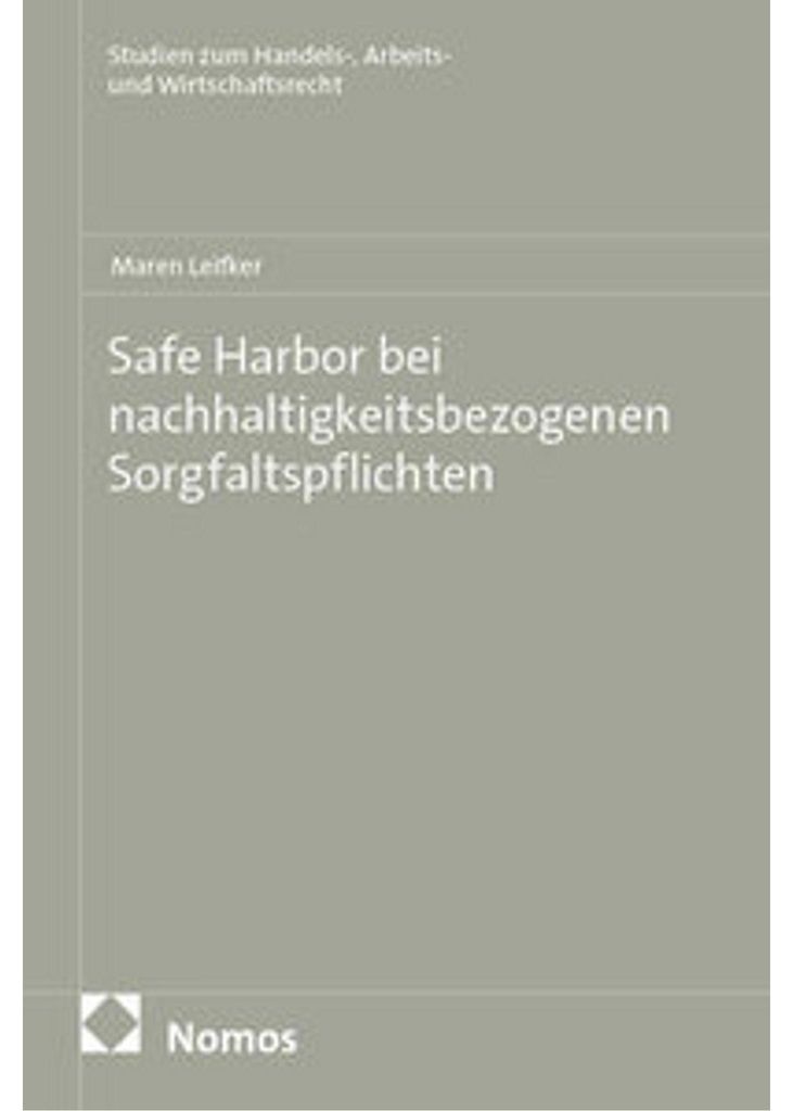 Safe Harbor bei nachhaltigkeitsbezogenen Sorgfaltspflichten