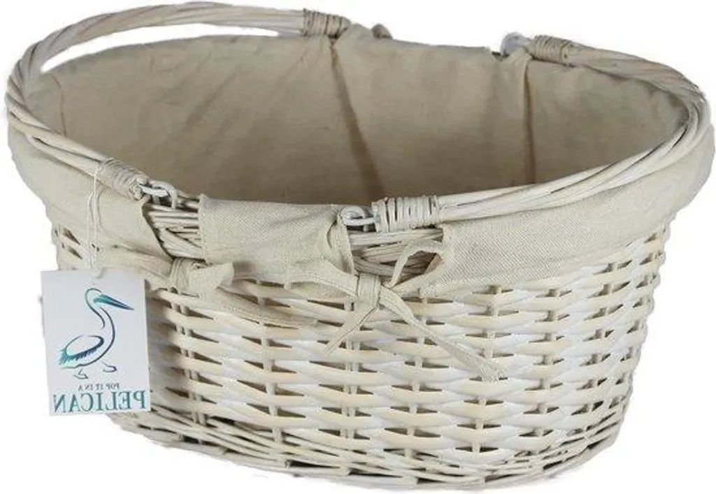 Panier Vide pour Composition Cadeau Anniversaire en Rotin Blanc Chic