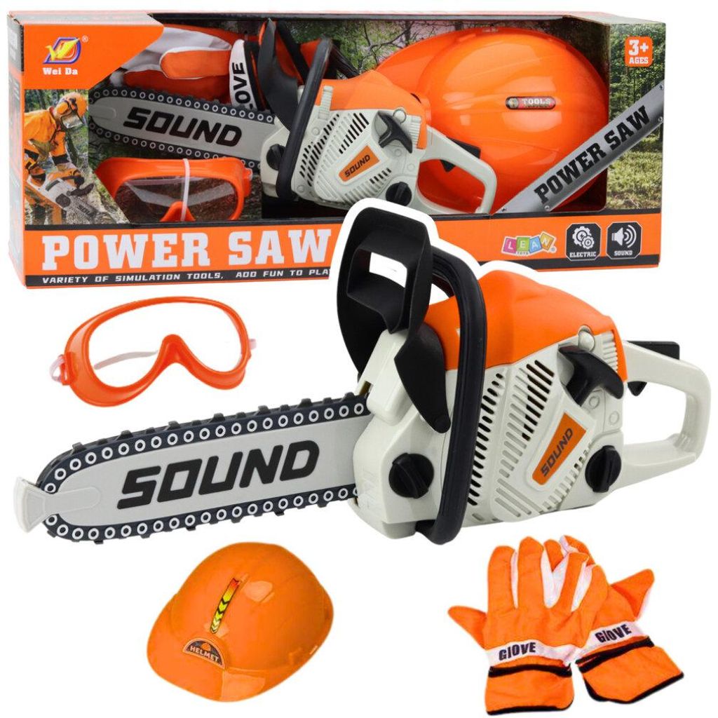 Kettensägenhelm, Brille, Handschuhe, Sounds-Set Produktbild 