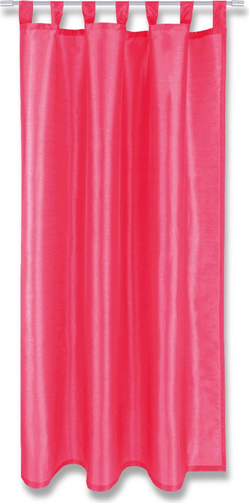Gardine Alessia blickdicht mit Schlaufen, Maße: 140x245cm, Farbe: Rosa