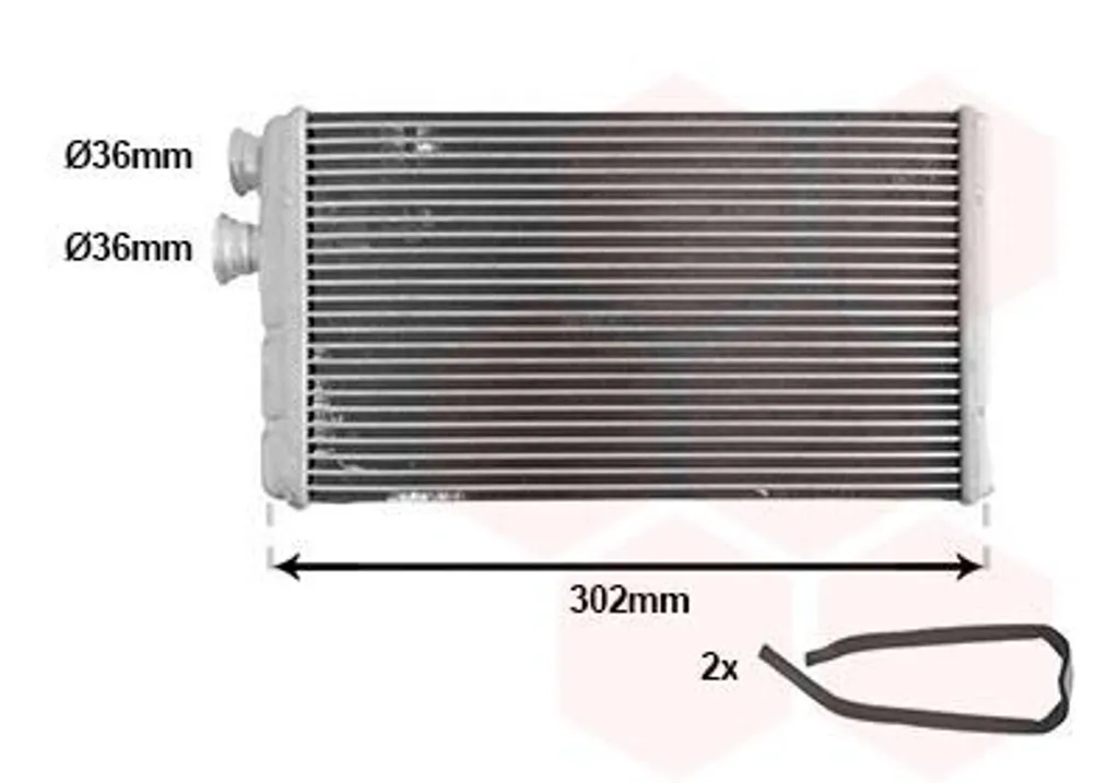 Échangeur thermique Van Wezel 03016701 répare chauffage Audi A4 A6