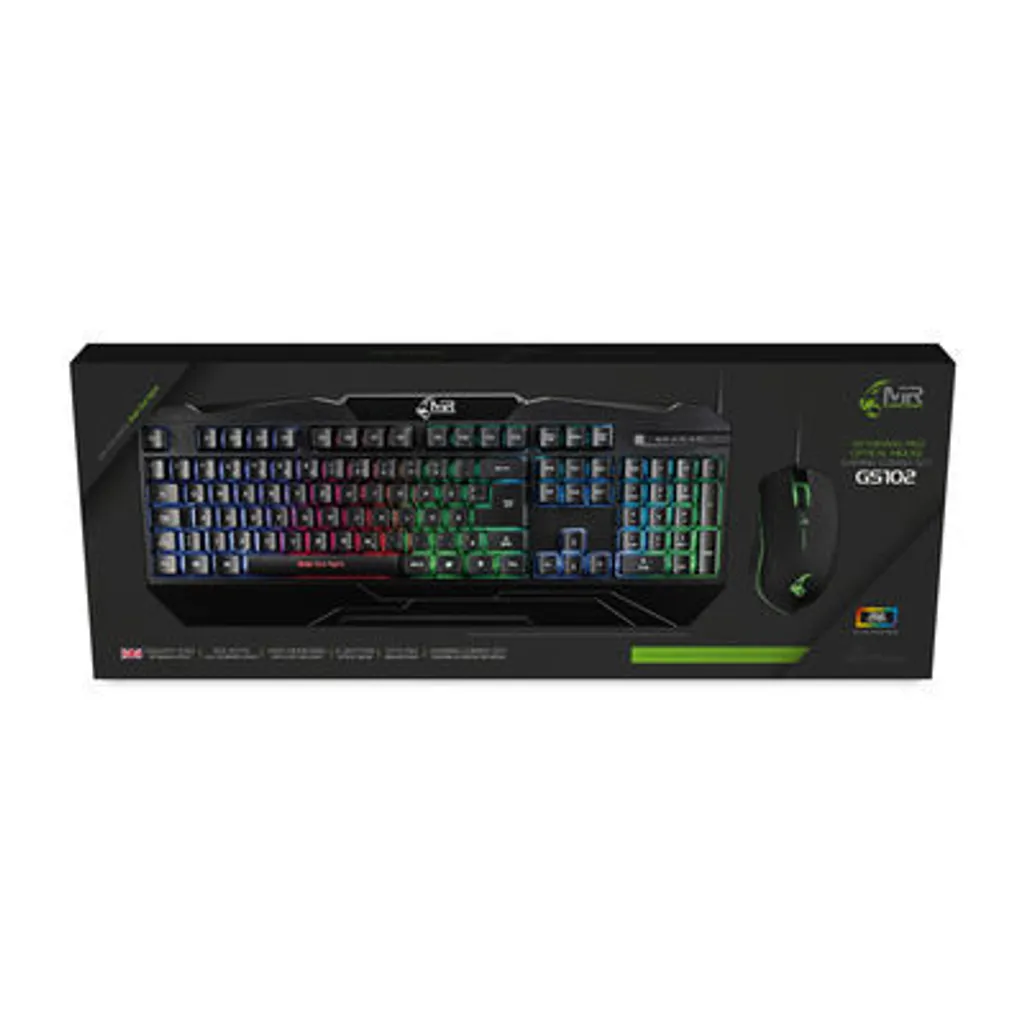MediaRange MRGS102-UK Set Clavier Souris Gaming USB QWERTY UK Noir