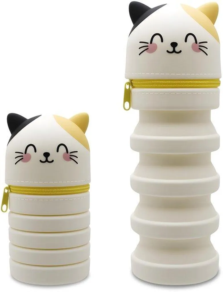 Étui silicone rétractable 2 en 1 avec zip fluide pour garçons et filles