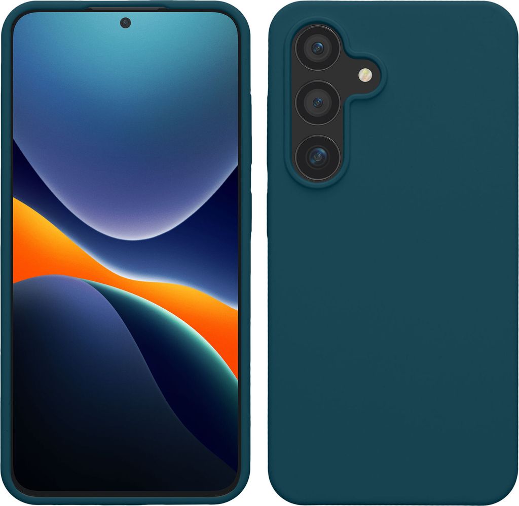 kwmobile Hülle kompatibel mit Samsung Galaxy S24 Hülle - Silikon Handy Case - Handyhülle für Samsung S24 weiche Oberfläche - kabelloses Laden ...