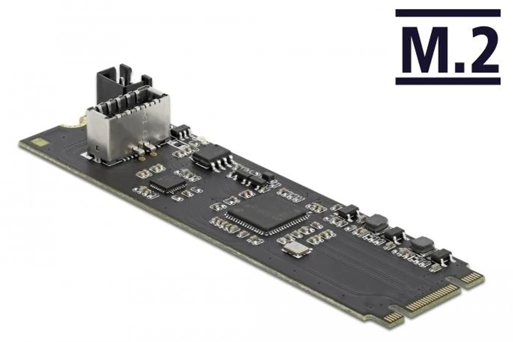 Adaptateur M.2 polyvalent Key B+M avec connecteur USB 10 pins interne
