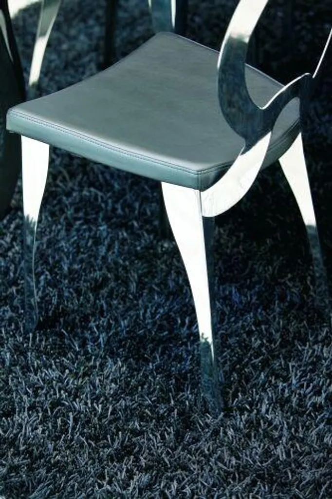 Tapis Shaggy Spaghetti noir 140x200 cm - Anti-bruit et Confortable