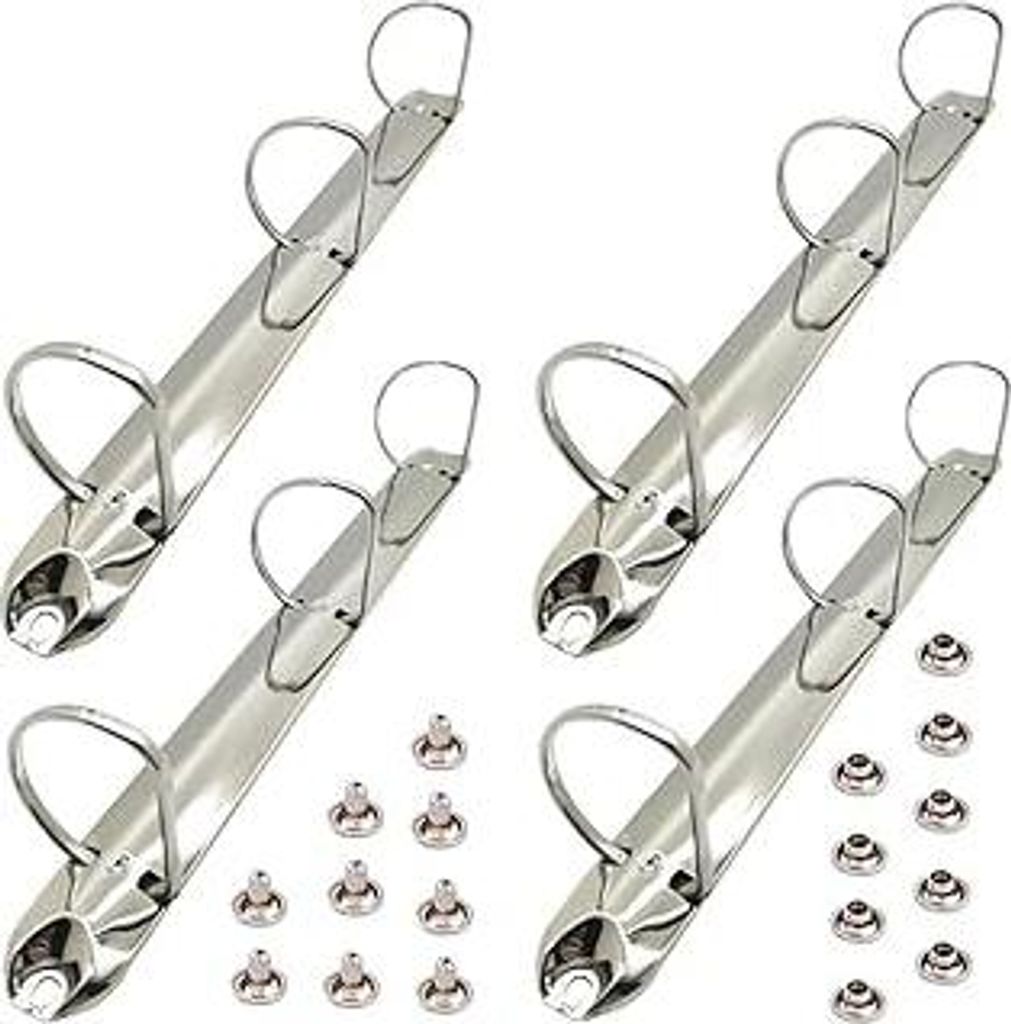 4 Stück 3 Ring Metall Bindemechanismus Eisen Bindemechanismen Für Lose Blätter Ersatzset D Ringe Binderücken Kämme Mit Schraube Für Organisat...