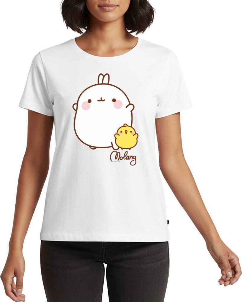 Spreadshirt Molang Piu Piu Freunde Frauen Premium T-Shirt, XXL, Weiß