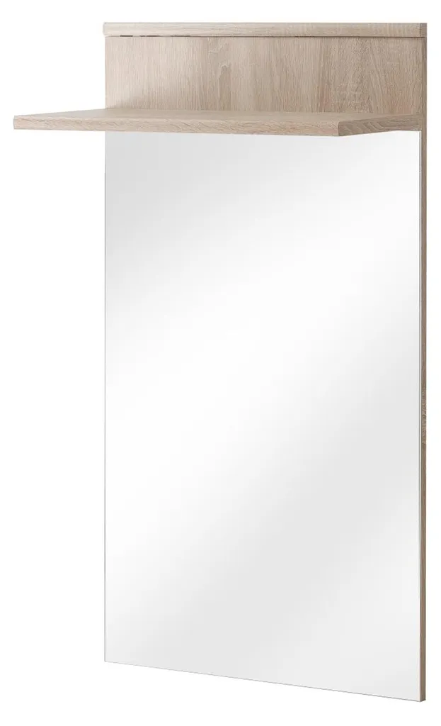 Porte-manteau miroir de luxe en bois foncé - Design minimaliste couloir