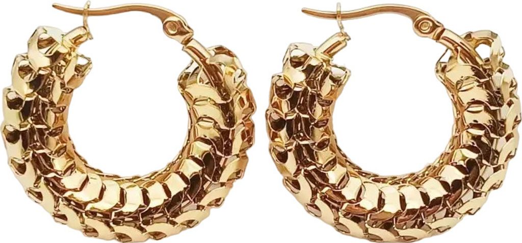 Aloise Ohrringe in Gold - Trendiger Schmuck für empfindliche Haut KP28371