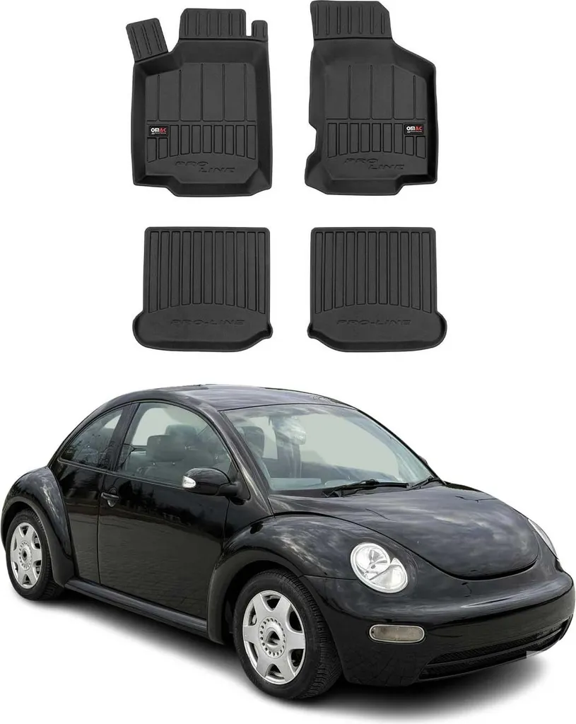 Set Tappetini Auto VW New Beetle 98-10 | Gomma TPE 3D Impermeabile