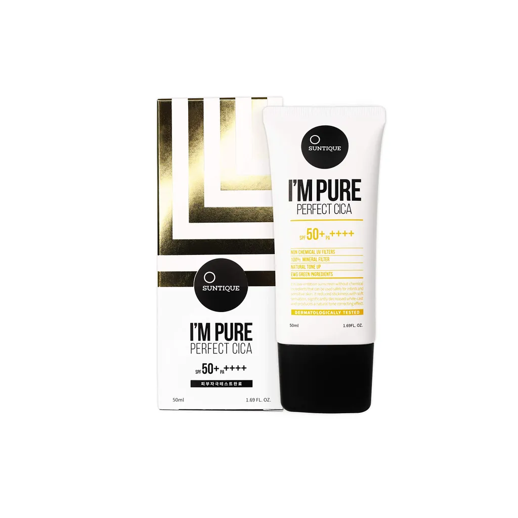 Écran Solaire Minéral au Cica SPF50+ SUNTIQUE I'M PURE Perfect - 50ml