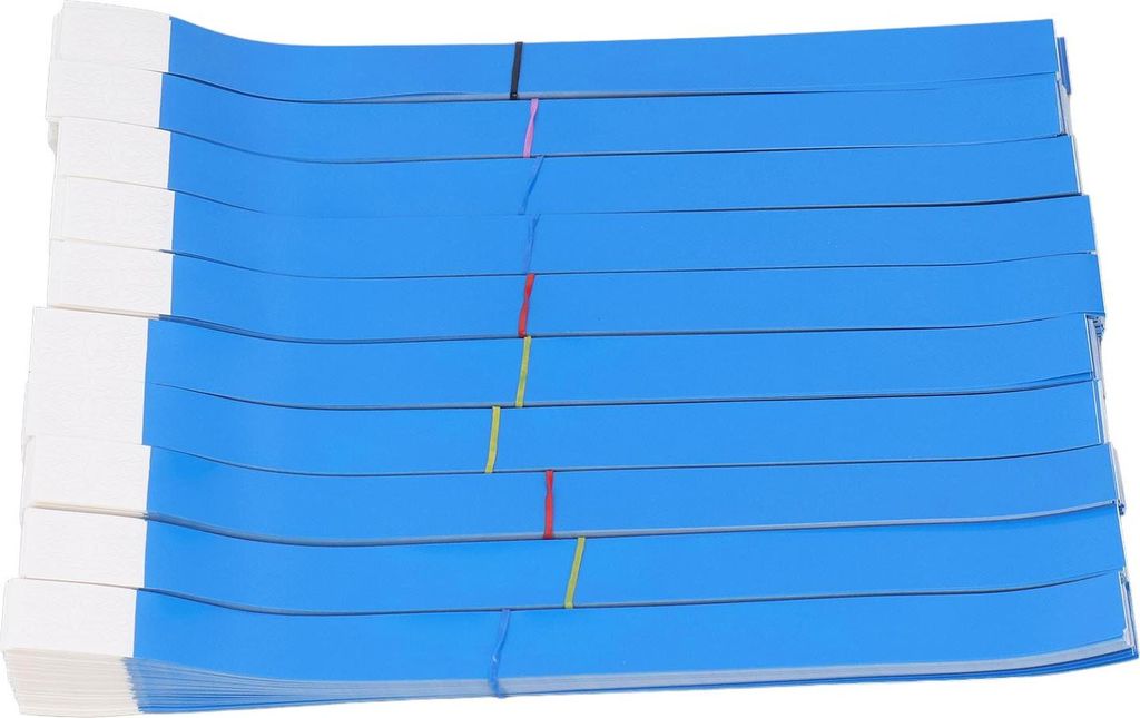 1000 Stück Einweg-Armbänder, wasserdicht, reißfest, Event-Papierarmbänder für Kinder, Spielplatz, Konzert, Blau