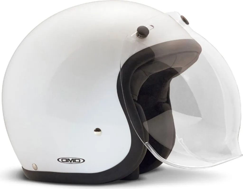 Visière Bubble DMD Anti-Rayures Transparente à 3 Boutons Fixes Noirs