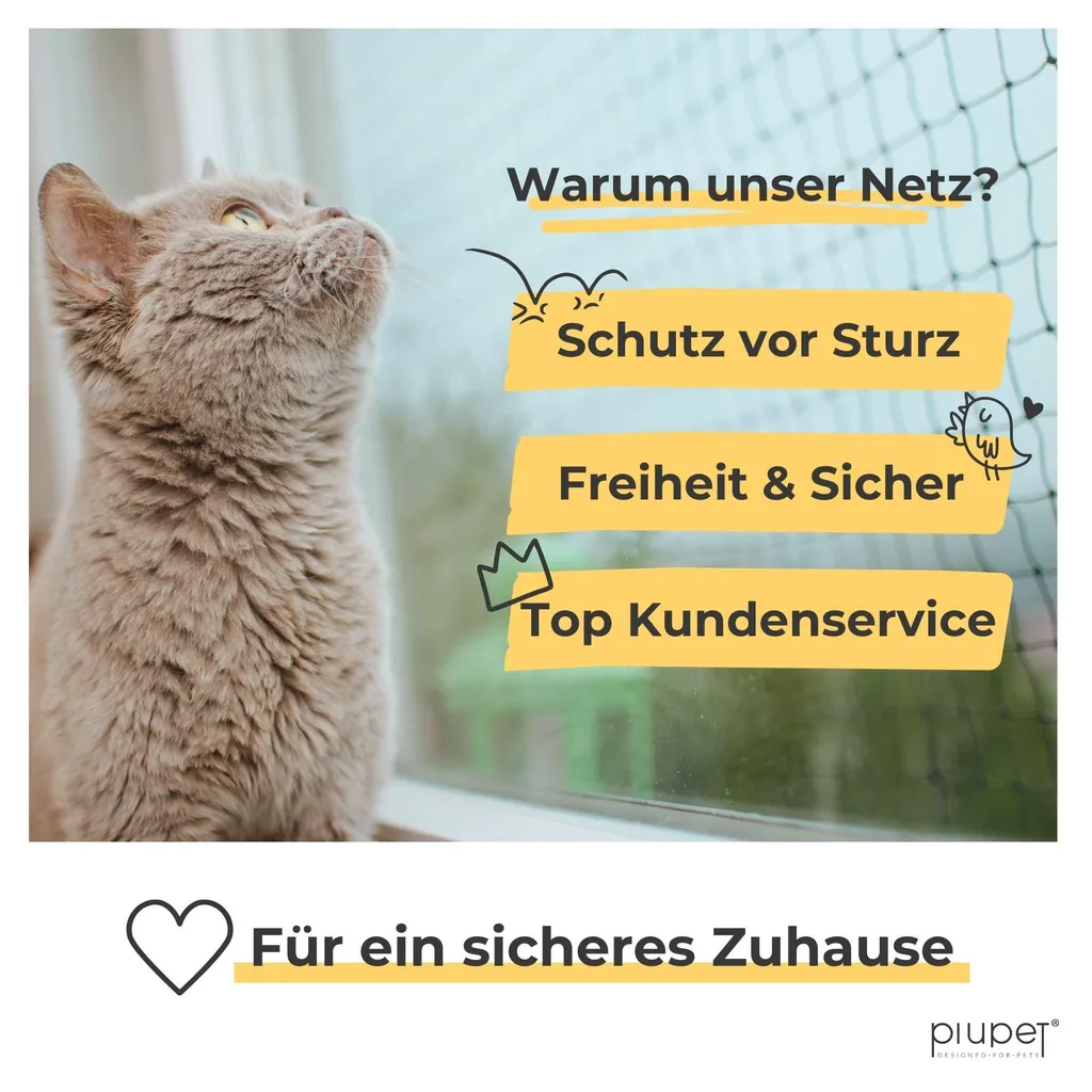 Filet pour chat anti-morsure avec kit de fixation pour balcon - 6