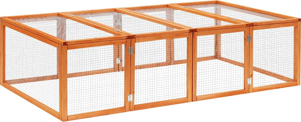 Grand Enclos Extérieur pour Petits Animaux en Bois de Sapin Naturel