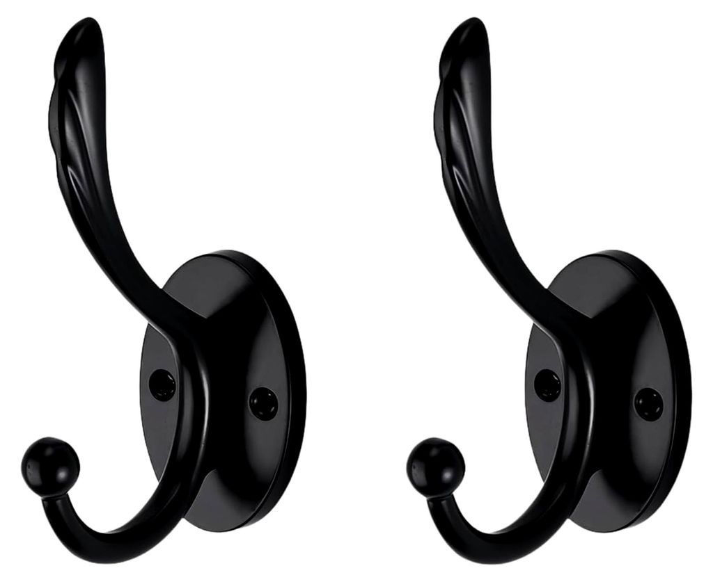 2-teiliges Set Kleiderbügelhaken Garderobenhaken Wandmontage, Kleiderhaken für Handtücher, Badezimmer, Schlafzimmer, Küche, Handtuchhalter Hand...