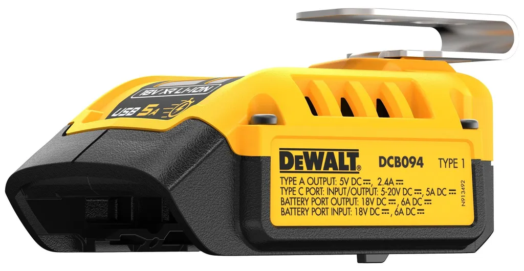 Chargeur Dewalt DCB094K-QW 5A avec Port USB-C Bidirectionnel Rapide - 11