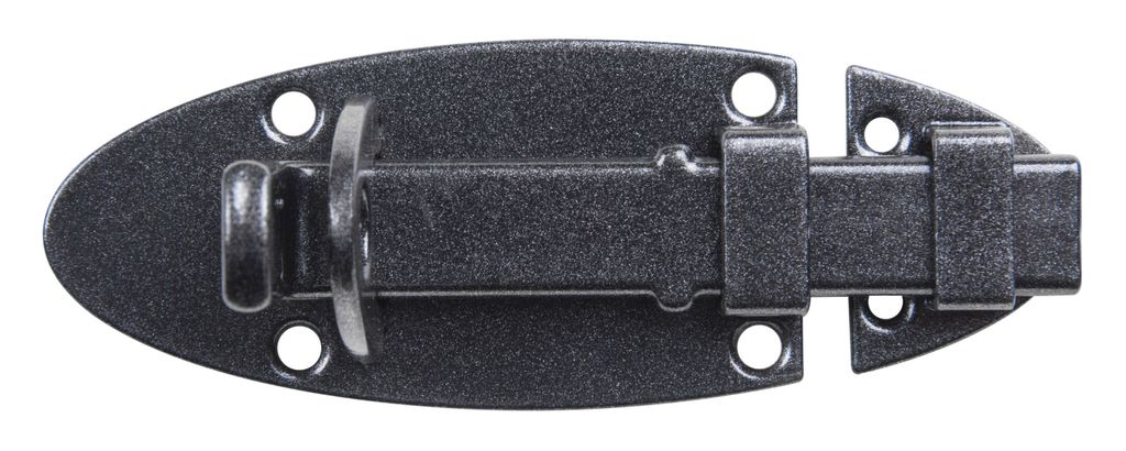 Alberts DURAVIS Schlossriegel mit flachem Griff schwarzdiamant duplexbeschichtet Platte 90 x 44 mm