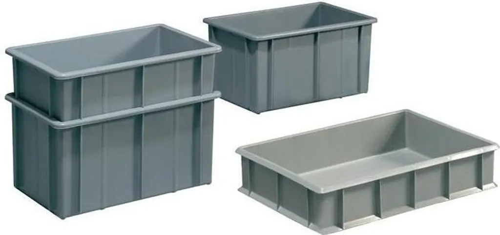 Bac logistique 37L pour palettes Europe - Transport et rangement gris