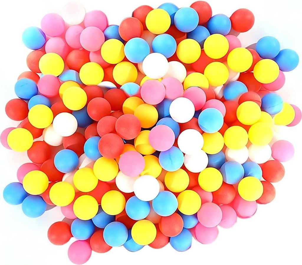 40 Stück bunte Tischtennisbälle aus Kunststoff - für Katzen und Hunde, Bastelpartys, Homeschooling-Spiele