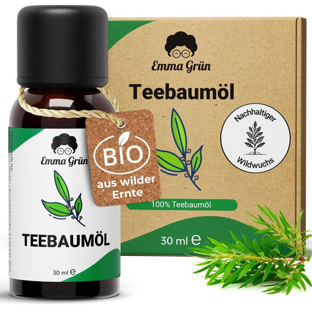 Emma Grün Bio Teebaumöl 30ml – Ätherisches Öl für Diffuser & Hautpflege