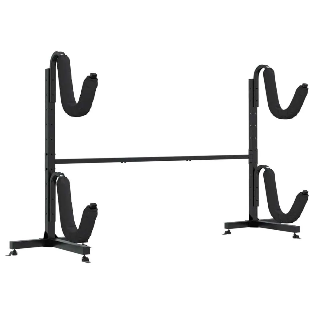 Rangement Kayak pour Garage - Étagère Double en Acier 250x57x127,5 cm