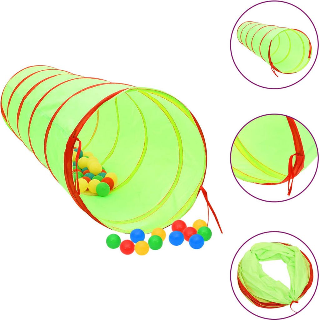 "2026 Promotion" Spieltunnel für Kinder Grün 175 cm Polyester - Kinderzelte CC32673