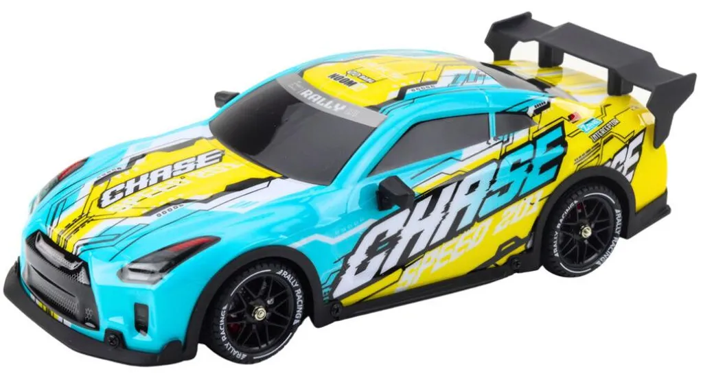 Voiture de sport RC Drift Turquoise idéale pour s'initier au modélisme