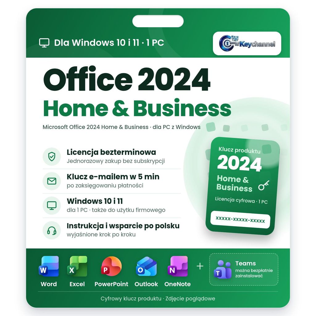 Microsoft Office 2024 Home & Business | Pełna wersja dla Zdjęcie produktu 