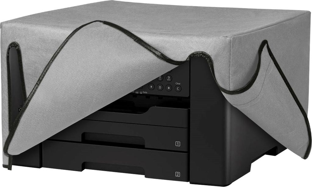 kwmobile Cover kompatibel mit Epson WorkForce WF-7840DTWF / WF-7310DTW - Tasche Hülle Drucker - Staubschutzhülle Schutzhaube Schutzhülle - Hellgrau