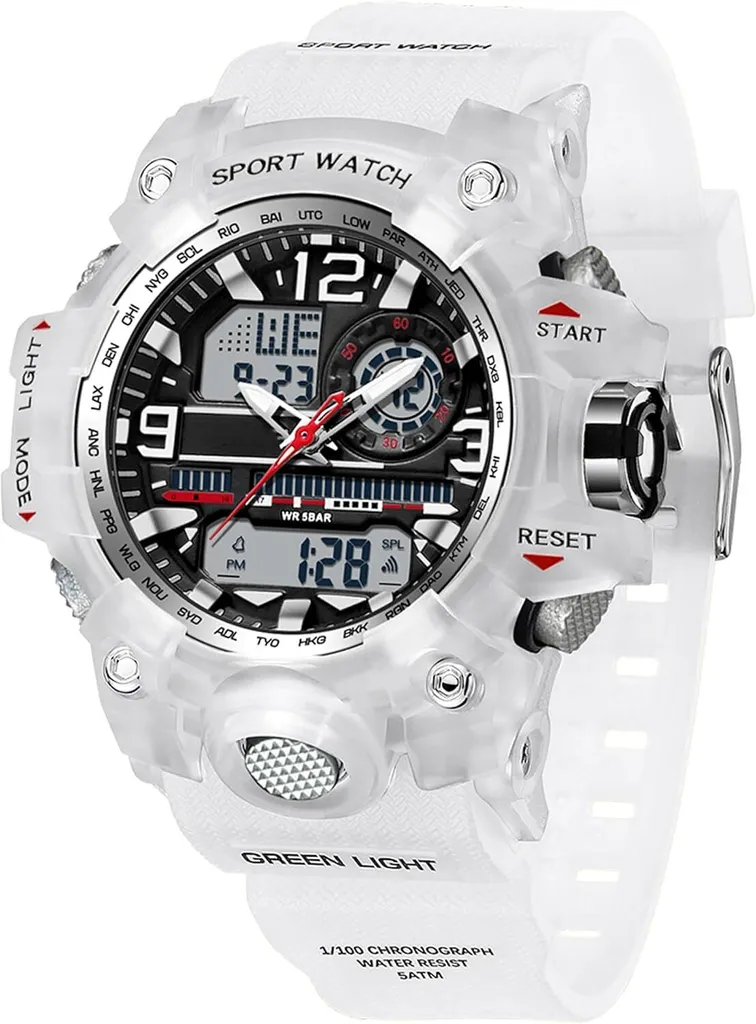 Orologio Sportivo Ragazza Bianco 50M - Digitale Tattico alla Moda