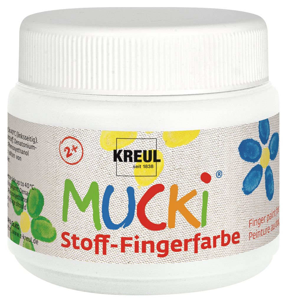 KREUL Stoff-Fingerfarbe "MUCKI" weiß 150 ml Produktbild 