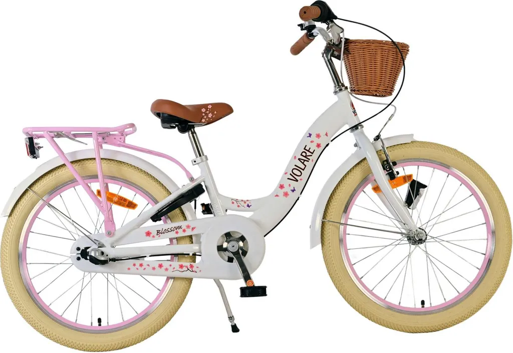 Vélo Volare Blossom 20 pouces blanc fille avec moyeu Nexus 3 vitesses