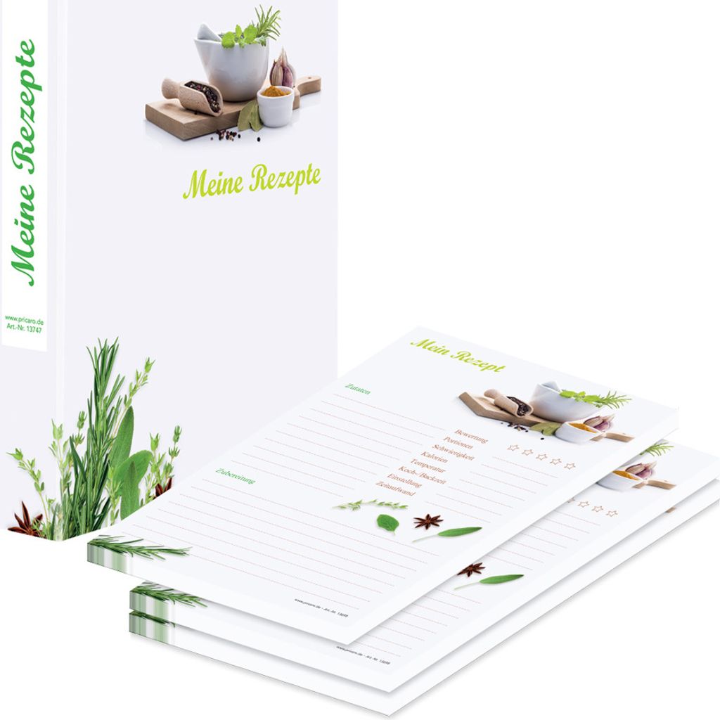 PRICARO Classeur De Recettes « Retro », A5, 1 Pièce