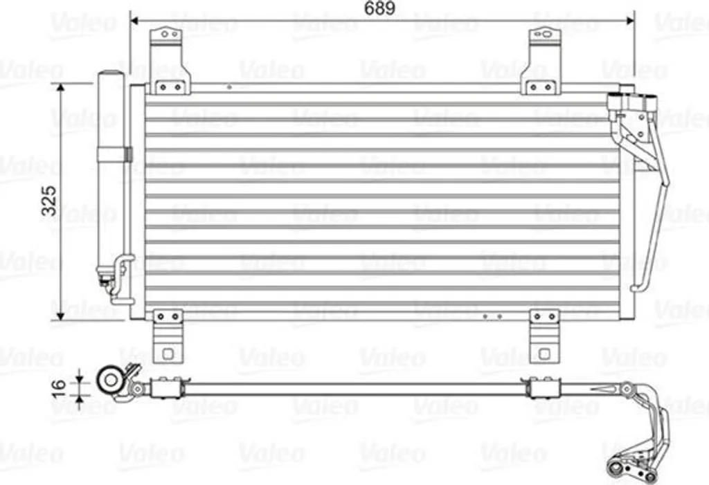 Valeo 814456 Condenseur de Climatisation avec Sécheur OE GS1D-61-480C