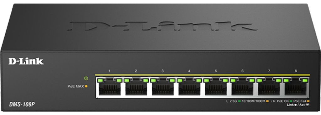 D-Link DMS-108P/E Switch 8x2.5mG PoE 230W Imagen del producto 