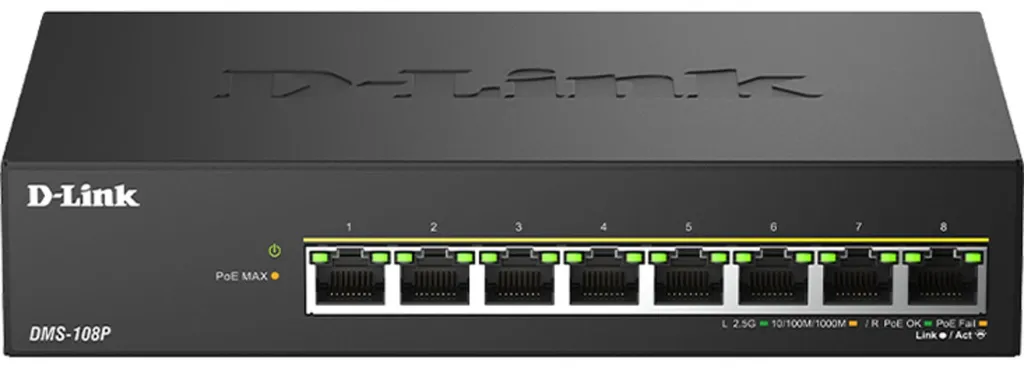 Switch Multi-Gigabit D-Link DMS-108P/E 8 Ports : Boostez votre Débit LAN