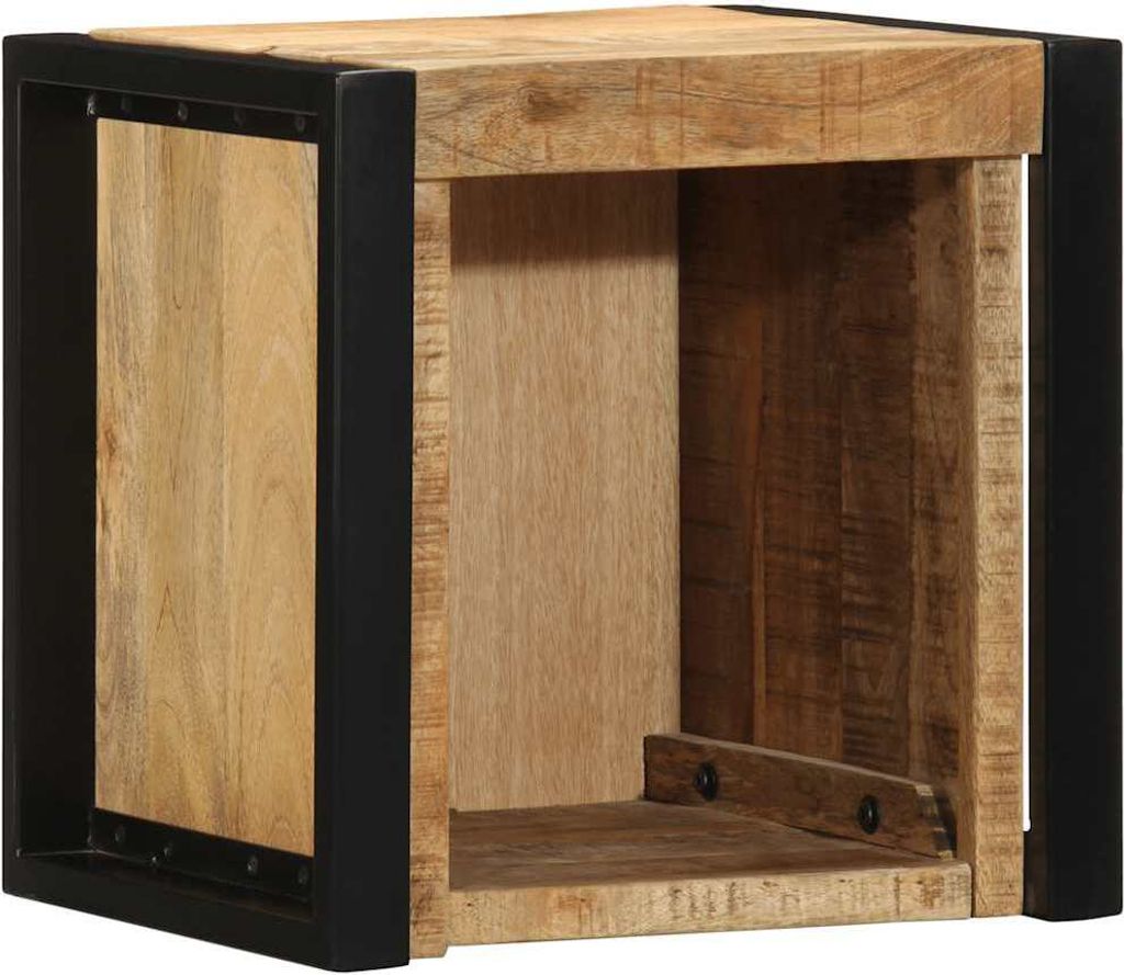 Nachttisch 40x35x40 cm Raues Mango-Massivholz - Nachttische & -schränke