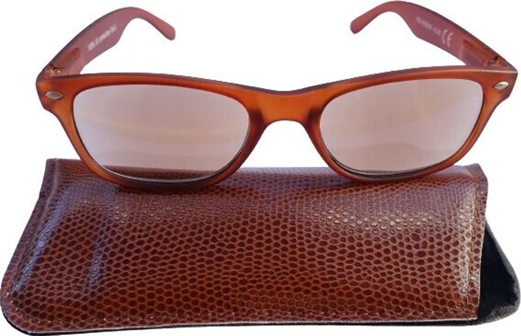 GKA Sonnenbrille mit Dioptrien hellbraun 2,5 und Federbügel Produktbild 