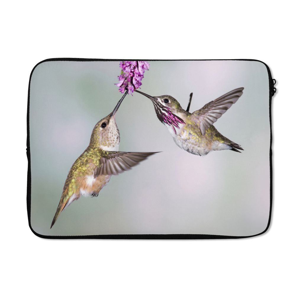 MuchoWow Laptop Hülle 13 Zoll Kolibri - Vögel - Pflanze Laptoptasche - Laptophülle - Sleeve - Rundumschutz