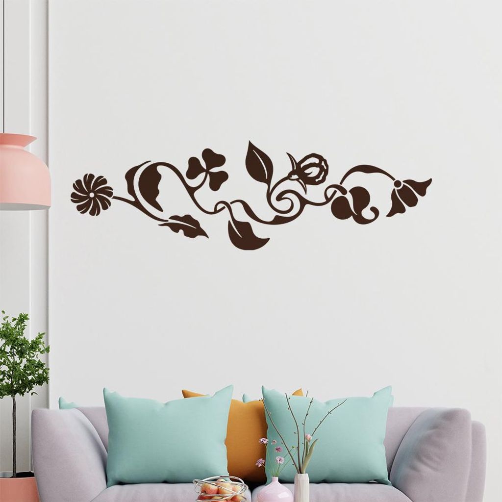 verschiedene Blätter - Pflanze - Kleeblatt Wandtattoo in 6 Größen - Wandaufkleber Wall Sticker - Dekoration, Küche, Wohnzimmer, Schlafzimmer, B...