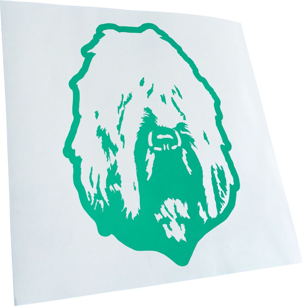 Kiwistar - Autoaufkleber - Otterhound Hund - Türkis - 60x43cm - Aufkleber für Auto, Laptop, Fahrrad, LKW, Motorrad mehrfarbig JDM Decal Racing