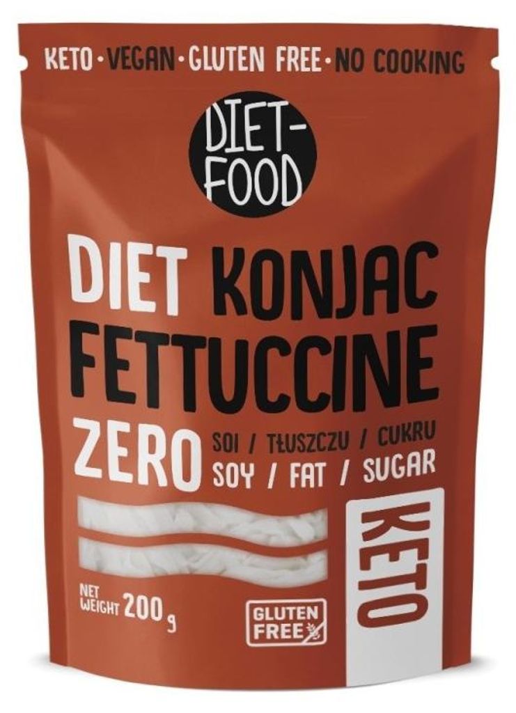 MAKARON (KONJAC) FETTUCCINE BEZGLUTENOWY 270 g (200 g) - DIET-FOOD